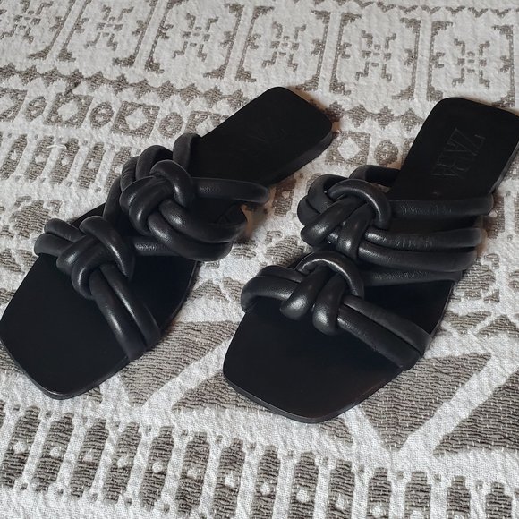 Zara Women's Leather Sandals/Slides - Picture 3 of 4